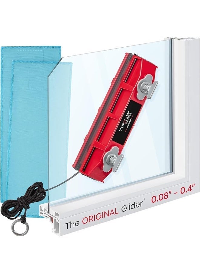 Magnetic Window Cleaner Tool | The Double-Sided Window Cleaner Tool Fits Windows 0.1"-0.4" Thick | Magnet Window Cleaner Magnetic Glass Cleaner - Image 1